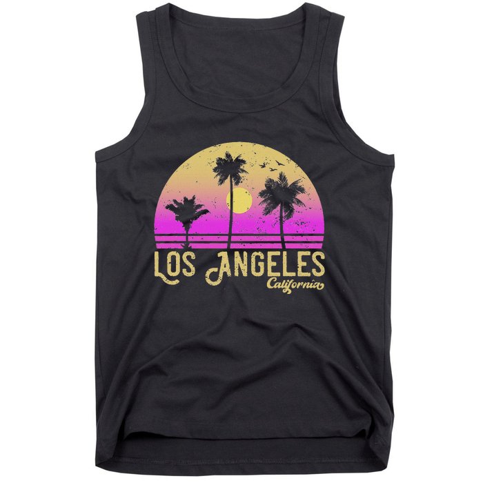 Los Angeles California Retro Vintage Sunset Tank Top