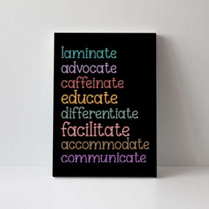 Laminate Advocate Caffeinate Educate Sped Special Education Canvas