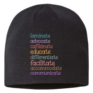 Laminate Advocate Caffeinate Educate Sped Special Education Sustainable Beanie