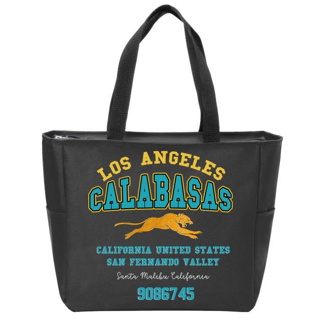Los Angeles Calabasas Zip Tote Bag