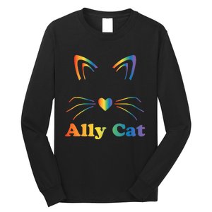 LGBTQ + Ally Cat LGBTQ Ally Cat Pride Long Sleeve Shirt