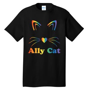 LGBTQ + Ally Cat LGBTQ Ally Cat Pride Tall T-Shirt