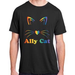 LGBTQ + Ally Cat LGBTQ Ally Cat Pride Adult ChromaSoft Performance T-Shirt