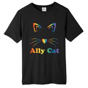 LGBTQ + Ally Cat LGBTQ Ally Cat Pride Tall Fusion ChromaSoft Performance T-Shirt