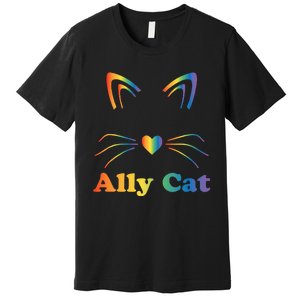 LGBTQ + Ally Cat LGBTQ Ally Cat Pride Premium T-Shirt