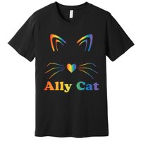 LGBTQ + Ally Cat LGBTQ Ally Cat Pride Premium T-Shirt