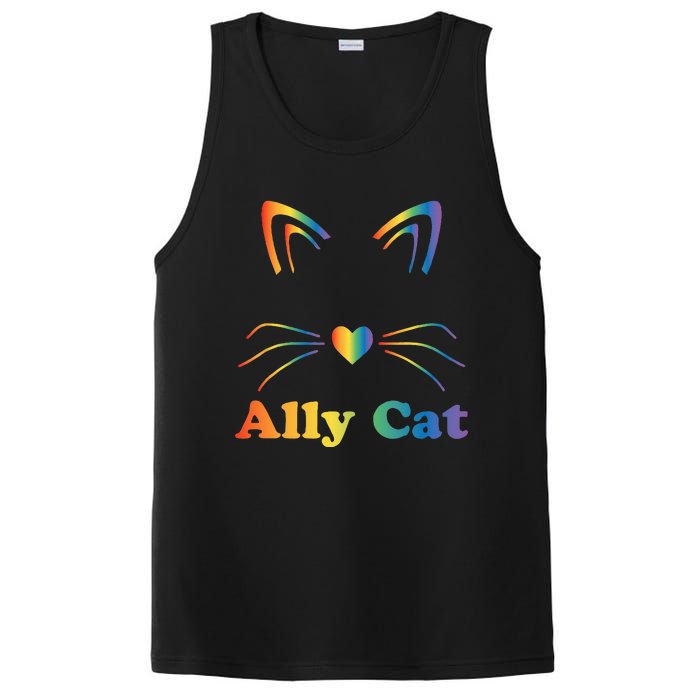 LGBTQ + Ally Cat LGBTQ Ally Cat Pride PosiCharge Competitor Tank