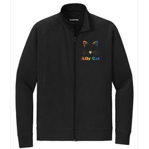 LGBTQ + Ally Cat LGBTQ Ally Cat Pride Stretch Full-Zip Cadet Jacket