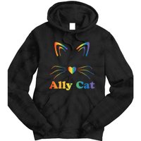 LGBTQ + Ally Cat LGBTQ Ally Cat Pride Tie Dye Hoodie