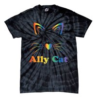 LGBTQ + Ally Cat LGBTQ Ally Cat Pride Tie-Dye T-Shirt