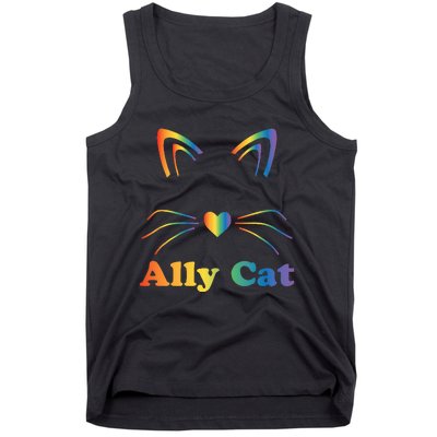 LGBTQ + Ally Cat LGBTQ Ally Cat Pride Tank Top