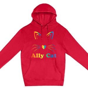 LGBTQ + Ally Cat LGBTQ Ally Cat Pride Premium Pullover Hoodie