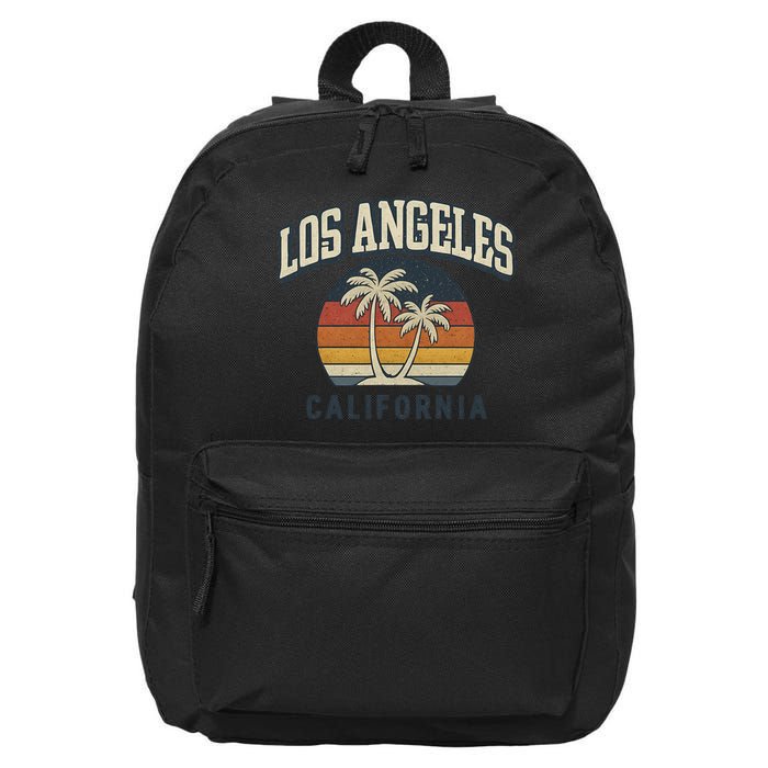 Los Angeles California Retro 16 in Basic Backpack