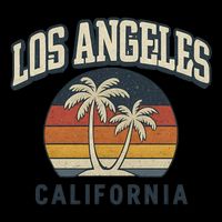 Los Angeles California Retro 16 in Basic Backpack