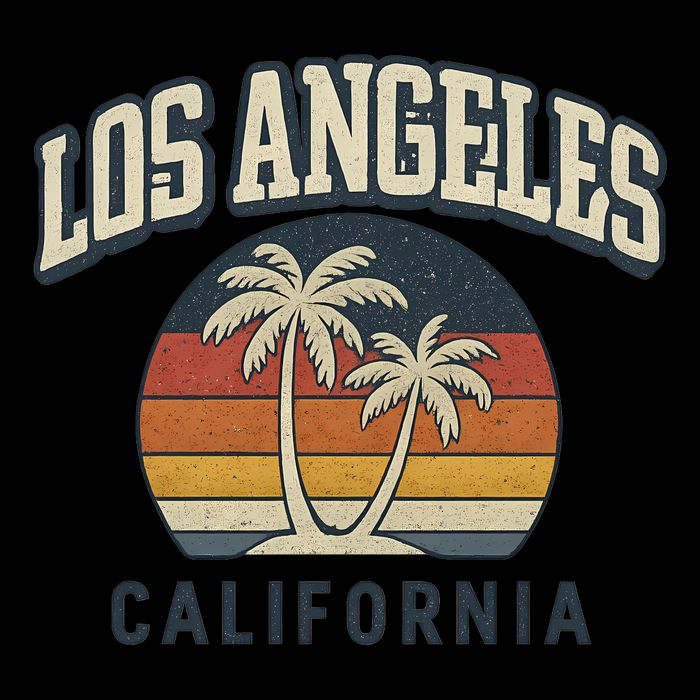 Los Angeles California Retro 16 in Basic Backpack