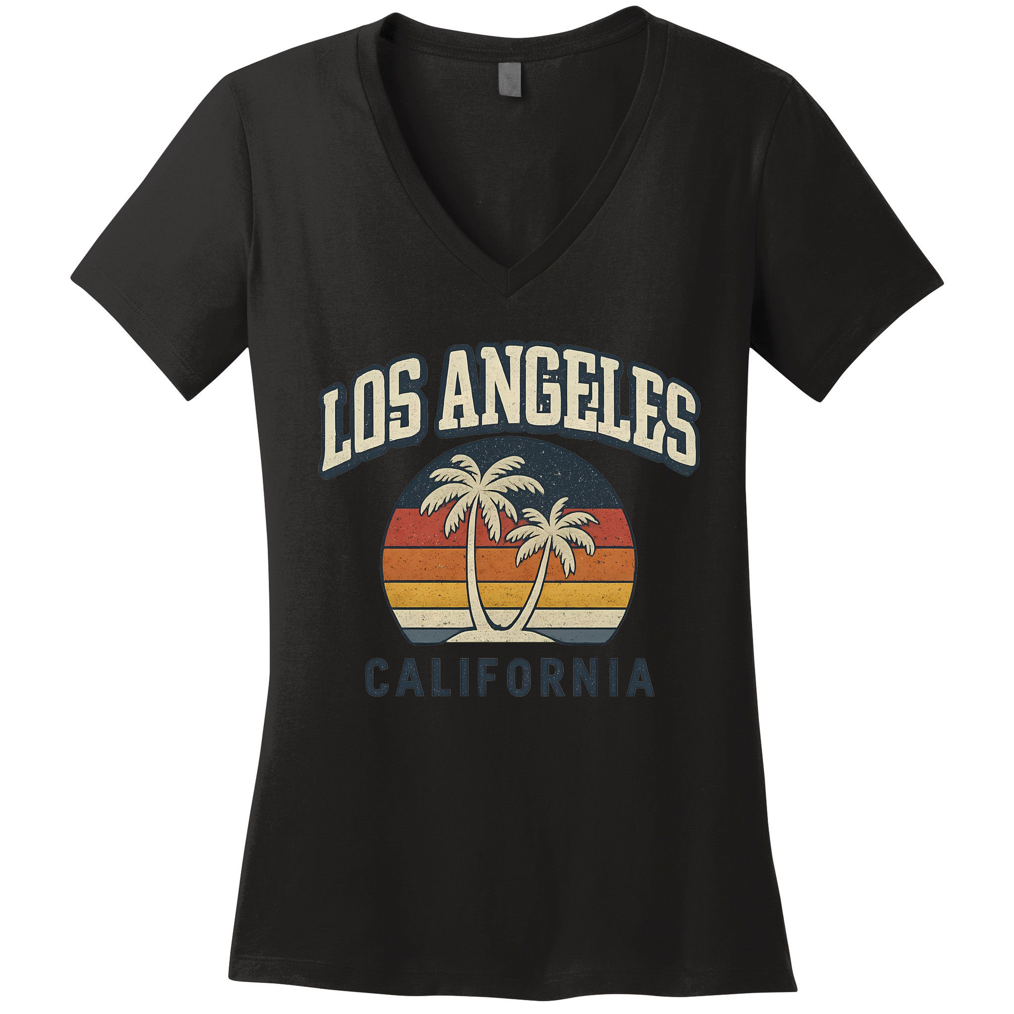 Los Angeles California Retro Women's V-Neck T-Shirt