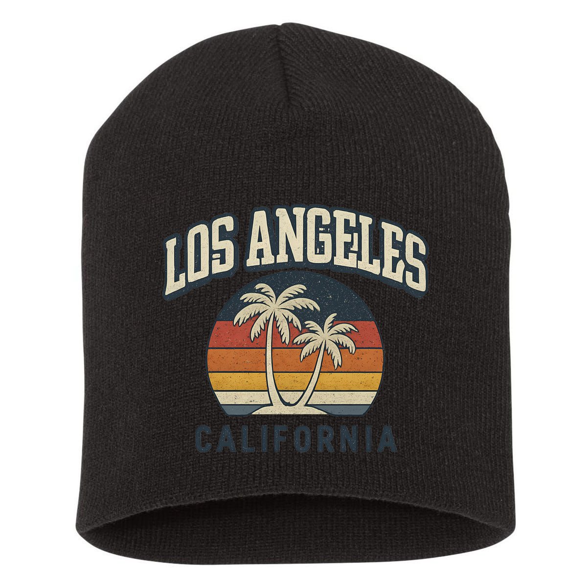 Los Angeles California Retro Short Acrylic Beanie