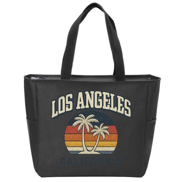 Los Angeles California Retro Zip Tote Bag