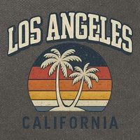 Los Angeles California Retro Cotton Canvas Backpack