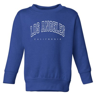 Los Angeles California Throwback Design Classic Toddler Sweatshirt