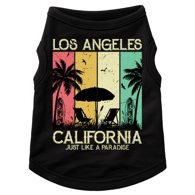 Los Angeles California Just Like A Paradise Retro Doggie Tank