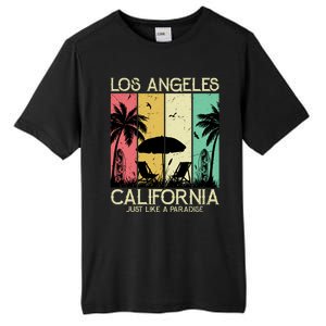 Los Angeles California Just Like A Paradise Retro Tall Fusion ChromaSoft Performance T-Shirt