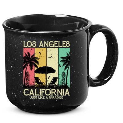 Los Angeles California Just Like A Paradise Retro 15oz Campfire Ceramic Mug