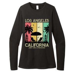 Los Angeles California Just Like A Paradise Retro Womens CVC Long Sleeve Shirt