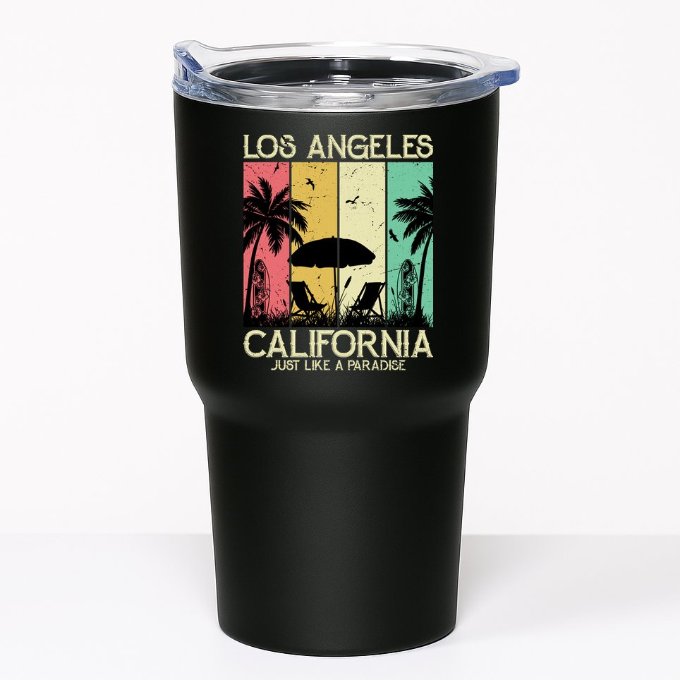 Los Angeles California Just Like A Paradise Retro Tumbler