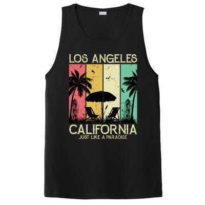 Los Angeles California Just Like A Paradise Retro PosiCharge Competitor Tank