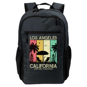 Los Angeles California Just Like A Paradise Retro Daily Commute Backpack