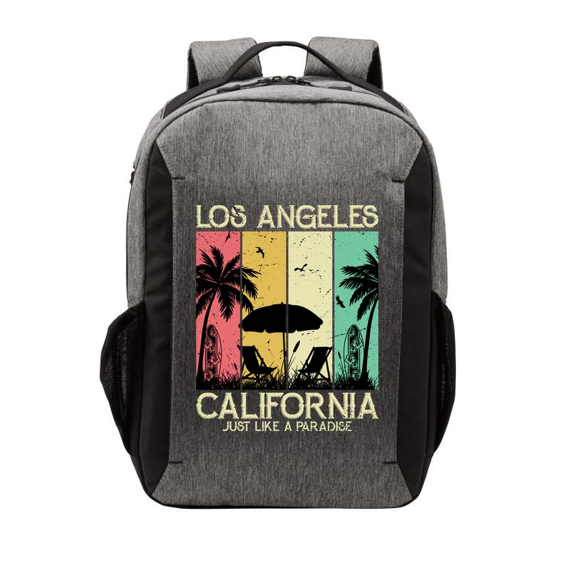 Los Angeles California Just Like A Paradise Retro Vector Backpack