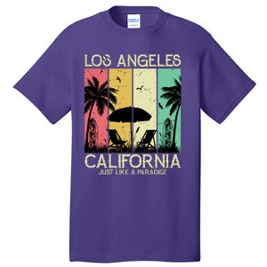 Los Angeles California Just Like A Paradise Retro Tall T-Shirt