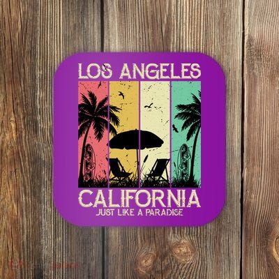 Los Angeles California Just Like A Paradise Retro Coaster