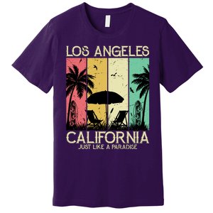 Los Angeles California Just Like A Paradise Retro Premium T-Shirt