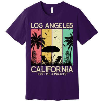 Los Angeles California Just Like A Paradise Retro Premium T-Shirt