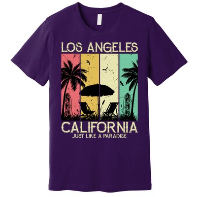 Los Angeles California Just Like A Paradise Retro Premium T-Shirt