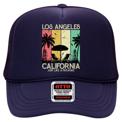Los Angeles California Just Like A Paradise Retro Trucker Hat