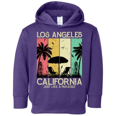 Los Angeles California Just Like A Paradise Retro Toddler Hoodie