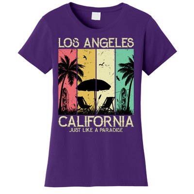 Los Angeles California Just Like A Paradise Retro Women's T-Shirt