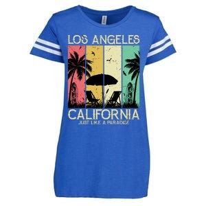 Los Angeles California Just Like A Paradise Retro Enza Ladies Jersey Football T-Shirt