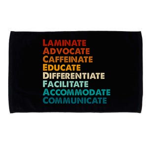 Laminate Advocate Caffeinate Educate SPED Special Education Microfiber Hand Towel