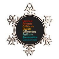 Laminate Advocate Caffeinate Educate SPED Special Education Metallic Star Ornament