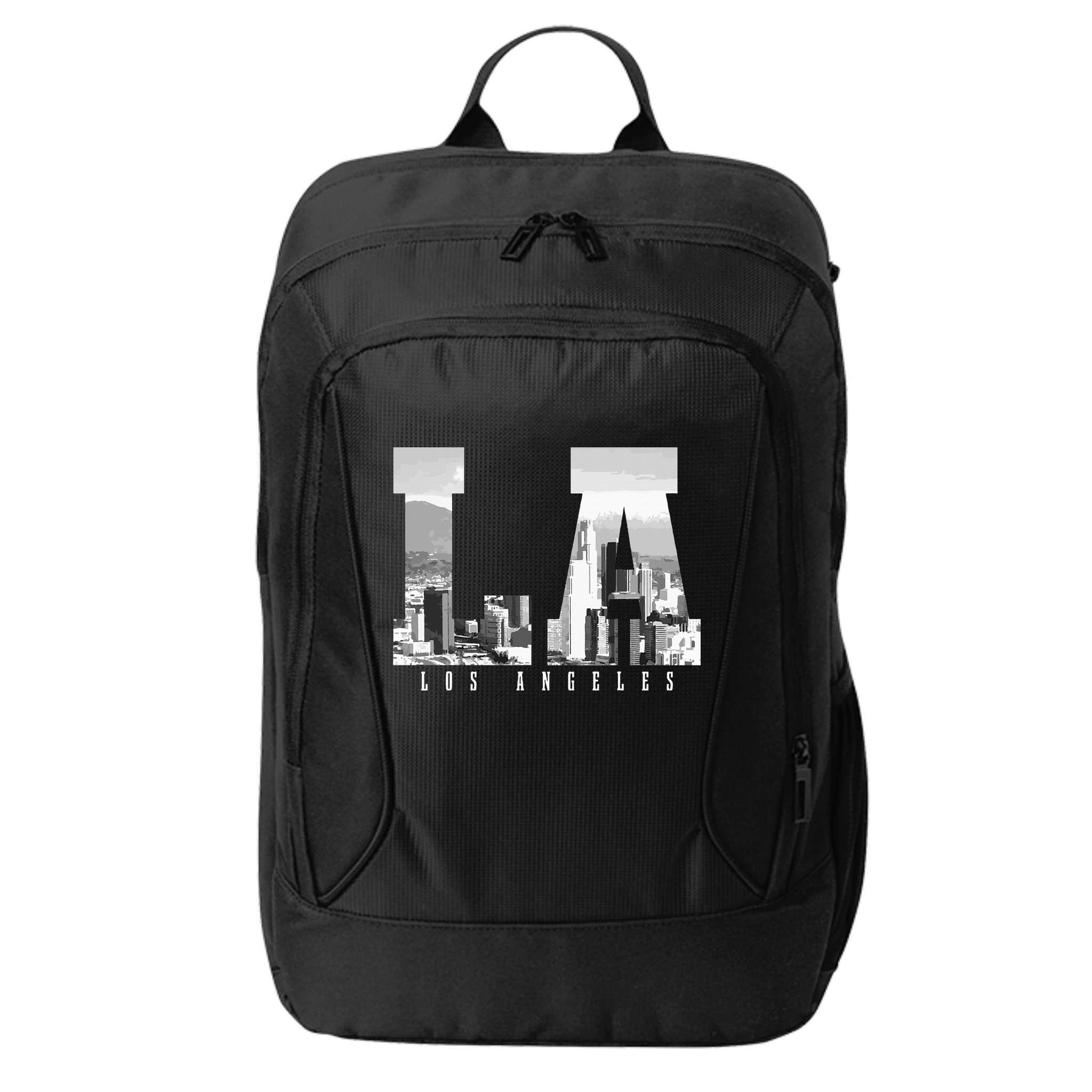 Los Angeles California La Skyline Pride Black White Vintage City Backpack