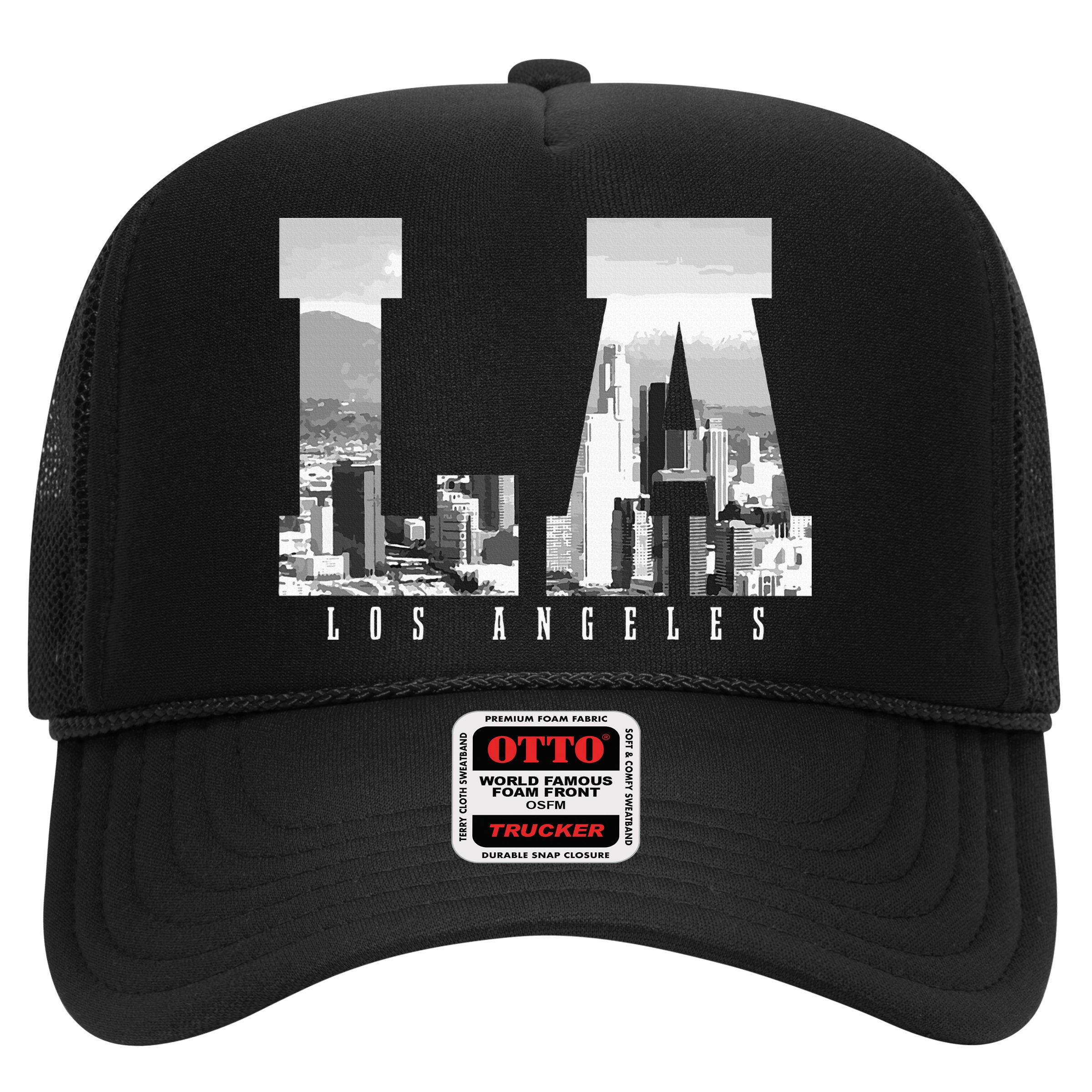 Los Angeles California La Skyline Pride Black White Vintage Hat