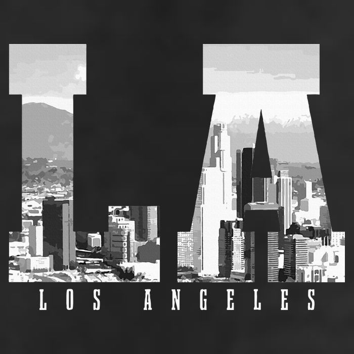 Los Angeles California La Skyline Pride Black White Vintage Hat