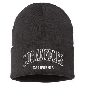 Los Angeles California Throwback Design Classic Sustainable Knit Beanie