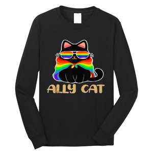 LGBT Ally Cat Be Kind Gay Rainbow Funny LGBTQ Gift Idea Long Sleeve Shirt