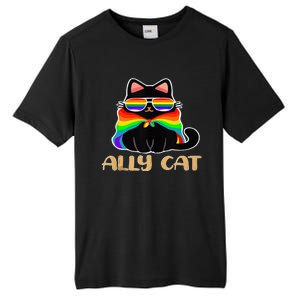 LGBT Ally Cat Be Kind Gay Rainbow Funny LGBTQ Gift Idea Tall Fusion ChromaSoft Performance T-Shirt