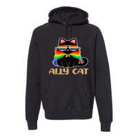 LGBT Ally Cat Be Kind Gay Rainbow Funny LGBTQ Gift Idea Premium Hoodie